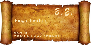 Bunya Evelin névjegykártya